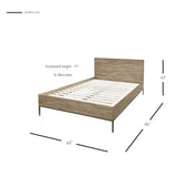 New Pacific Direct Hathaway Queen Bed Set Drifted Sand 63 x 84 x 43