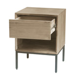 New Pacific Direct Hathaway Night Stand/ Side Table Drifted Sand 18 x 18 x 24