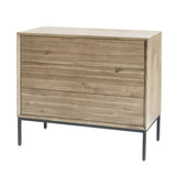 New Pacific Direct Hathaway Chest 3 Drawers Drifted Sand 35.5 x 18 x 31.5