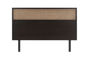 New Pacific Direct Caine Rattan Queen Headboard Black, Black , Rattan 8000065-b-npd