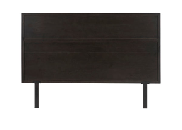 New Pacific Direct Caine Rattan Queen Headboard - Modern 66" Design With Black Legs, Easy Assembly & Matching Options Black  8000065-b-npd