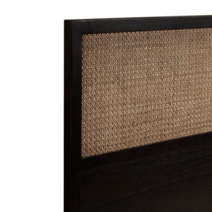 New Pacific Direct Caine Rattan Queen Headboard Black, Black , Rattan 8000065-b-npd
