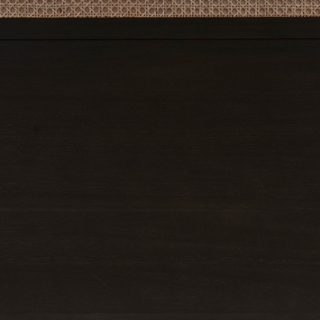 New Pacific Direct Caine Rattan Queen Headboard Black 66 x 1 x 45.5