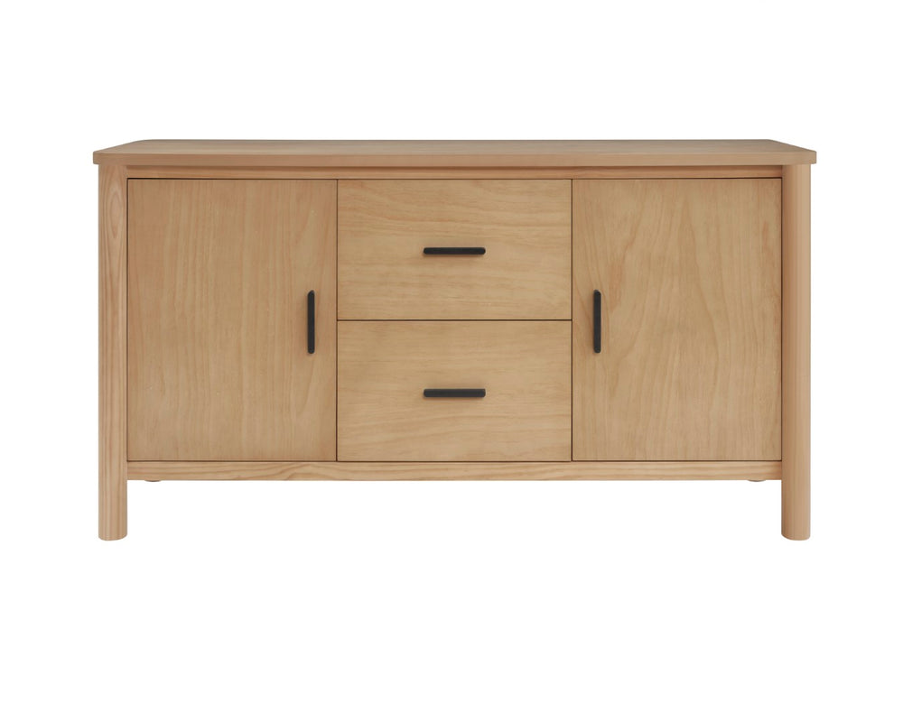 Bloomfield Sideboard 2 Drawers + 2 Doors Natural Pine, Brown 8000073 New Pacific Direct
