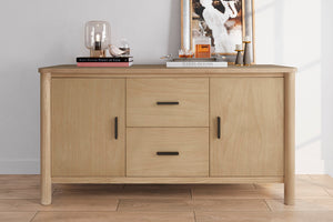 Bloomfield Sideboard 2 Drawers + 2 Doors Natural Pine, Brown 8000073 New Pacific Direct