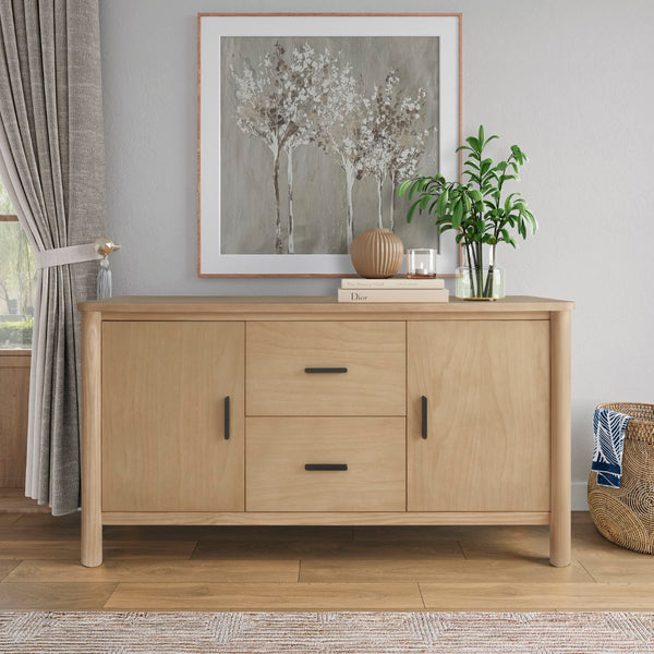 Bloomfield Sideboard 2 Drawers + 2 Doors Natural Pine, Brown 8000073 New Pacific Direct