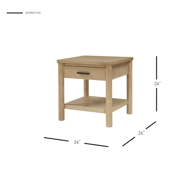 Bloomfield Nightstand/Side Table Natural Pine, Brown 8000077 New Pacific Direct