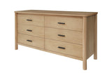 Bloomfield Dresser 6 Drawers Natural Pine, Brown 8000078 New Pacific Direct