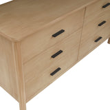 Bloomfield Dresser 6 Drawers Natural Pine, Brown 8000078 New Pacific Direct