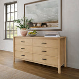 Bloomfield Dresser 6 Drawers Natural Pine, Brown 8000078 New Pacific Direct