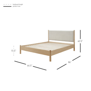Bloomfield Queen Bed Set Natural Pine, Brown 8000079 New Pacific Direct