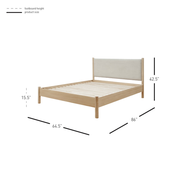 Bloomfield Queen Bed Set Natural Pine, Brown 8000079 New Pacific Direct