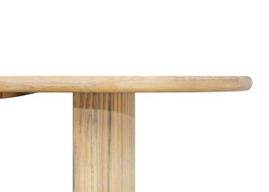 New Pacific Direct Aniston 92.5" Oval Dining Table Natural Whitewash, Natural , Solid Mindi Wood 8000081-npd