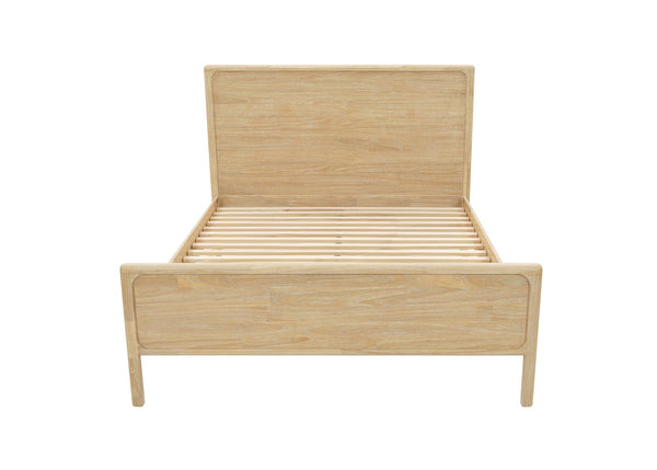 New Pacific Direct Hansville Queen Bed Set Natural Whitewash, Natural , Solid Mindi Wood 8000085-npd