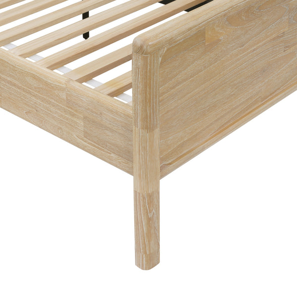 New Pacific Direct Hansville Queen Bed Set Natural Whitewash, Natural , Solid Mindi Wood 8000085-npd