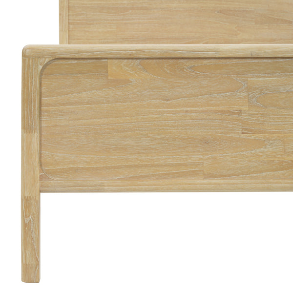 New Pacific Direct Hansville Queen Bed Set Natural Whitewash, Natural , Solid Mindi Wood 8000085-npd