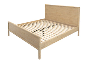 New Pacific Direct Hansville King Bed Set Natural Whitewash, Natural , Solid Mindi Wood 8000086-npd