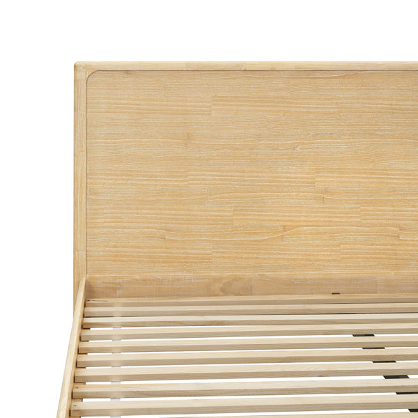 New Pacific Direct Hansville King Bed Set Natural Whitewash, Natural , Solid Mindi Wood 8000086-npd