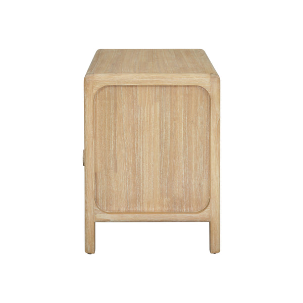 New Pacific Direct Hansville Nightstand/Side Table Natural Whitewash, Natural , Solid Mindi Wood 8000087-npd