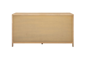 New Pacific Direct Hansville Dresser 6 Drawers Natural Whitewash, Natural , Solid Mindi Wood 8000088-npd