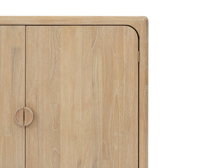 New Pacific Direct Hansville Sideboard  4 Doors W/ 2 Inner Drawers Natural Whitewash, Natural , Solid Mindi Wood 8000089-npd