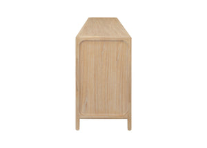 New Pacific Direct Hansville Sideboard  4 Doors W/ 2 Inner Drawers Natural Whitewash, Natural , Solid Mindi Wood 8000089-npd