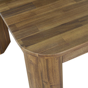 New Pacific Direct Wilmington 79" Modern Farmhouse Dining Table In Brushed Brown For Chic Dining With Comfort & Style Brushed Brown  8000090-430-npd