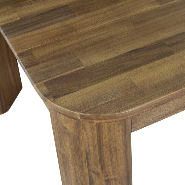 New Pacific Direct Wilmington 79" Modern Farmhouse Dining Table In Brushed Brown For Chic Dining With Comfort & Style Brushed Brown  8000090-430-npd