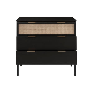 New Pacific Direct Caine Rattan Chest 3 Drawers Black, Black , Rattan 8000062-b-npd