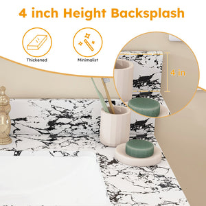 English Elm 31"X22" Bathroom Vanity Top With Undermount Ceramic Sink, Backsplash & Durable Panda White Finish W509P362103