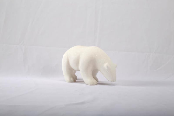 Lilys White Marble Polar Bear Statue - Xs 8001-XS