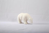 White Marble Polar Bear Statue - Xs