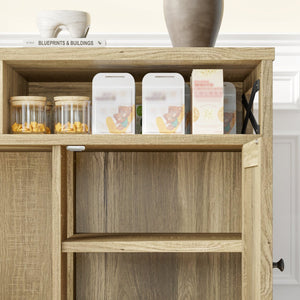 English Elm GO Double Cat Litter Box Enclosure Furniture Table for 2 Cats — Farmhouse Hidden Washroom, Brown N704P270702D