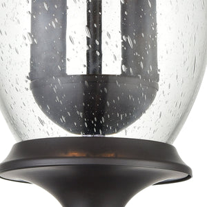 Thomas Lighting Trinity Outdoor Flush Mount Light Seeded Glass Porch Lantern Oil Rubbed Bronze 8002FM/75