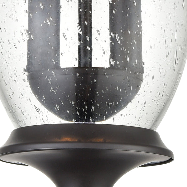 Thomas Lighting Trinity Outdoor Flush Mount Light Seeded Glass Porch Lantern Oil Rubbed Bronze 8002FM/75