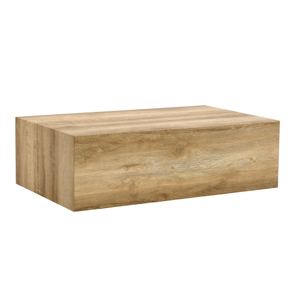 English Elm Elevate Minimalist Mdf Coffee Table - Modern Light Wood Finish With White Pattern Design For Living Room W1151P187998