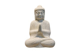 Approx. 24 Inches High White Marble Praying Buddha Statue