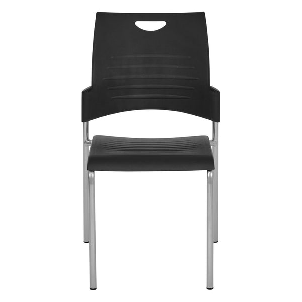 OSP Home Furnishings Straight Leg Stackable Chair Polyurethane Seat Modern Frame for Office or Classroom Use STC8300C4-3