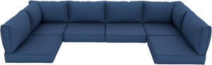 English Elm Outdoor Deep Seat Sectional Replacement Cushions Fade Resistant Polyester Set Navy Blue W419P187678