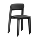 Tibo Stackable Side Chair in Black Polypropylene - Set of 2 80074-BLK EuroStyle