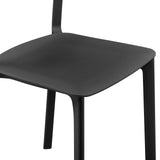 Tibo Stackable Side Chair in Black Polypropylene - Set of 2 80074-BLK EuroStyle