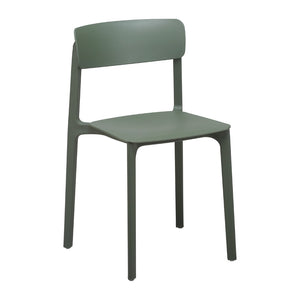 Eurostyle Tibo Stackable Outdoor Side Chair Set Of 2 In Vibrant Green - Perfect For Indoor & Outdoor Use! Green Polypropylene 80074-grn