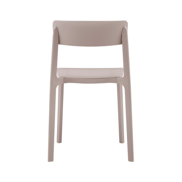 Tibo Stackable Side Chair in Taupe Polypropylene - Set of 2 80074-TPE EuroStyle
