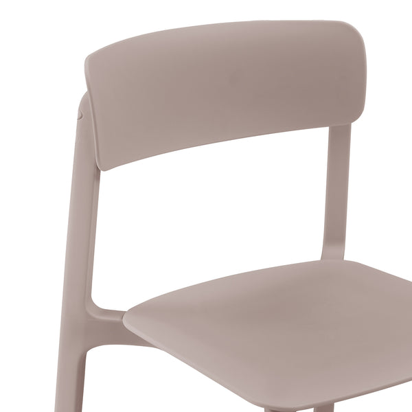 Tibo Stackable Side Chair in Taupe Polypropylene - Set of 2 80074-TPE EuroStyle