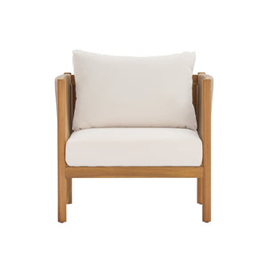 English Elm 4-piece Outdoor Seating Set Solid Acacia Wood Woven Rope Resort Patio Lounge N768P381012L_2_N768P381013L