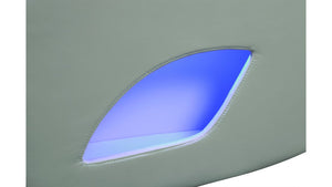 English Elm Fortuner 3PC Gray Faux Leather Living Room Set with LED, Massage, Power Recliners, Bluetooth Speakers B009S01498