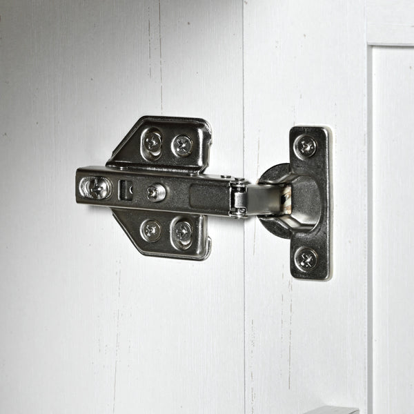 English Elm K&K 54.5" Farmhouse Kitchen Island with Drop Leaf, Built-In Power Station, Rolling Storage Cart White N707P170349W