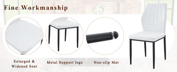 English Elm One 5 Piece Dining Set 63 Inch Table Dark Wood Grain Top with Brown Fabric Chairs Black,White W1151S04435