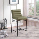 Burke Olive Green Vegan Leather Bar Stool 800Olive-C Meridian Furniture