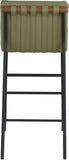 Burke Olive Green Vegan Leather Bar Stool 800Olive-C Meridian Furniture